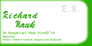 richard mauk business card